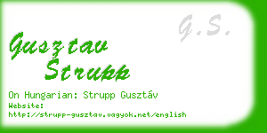 gusztav strupp business card